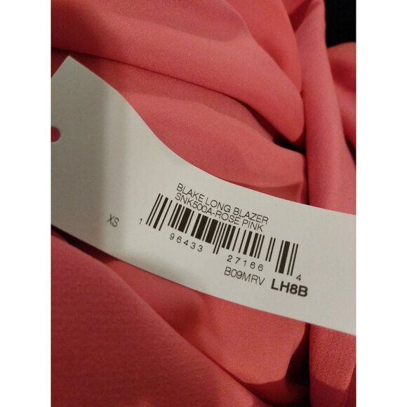 The Drop Woman's Size XS Blake Rose Pink Long Blazer Single Button NEW - Picture 5 of 6